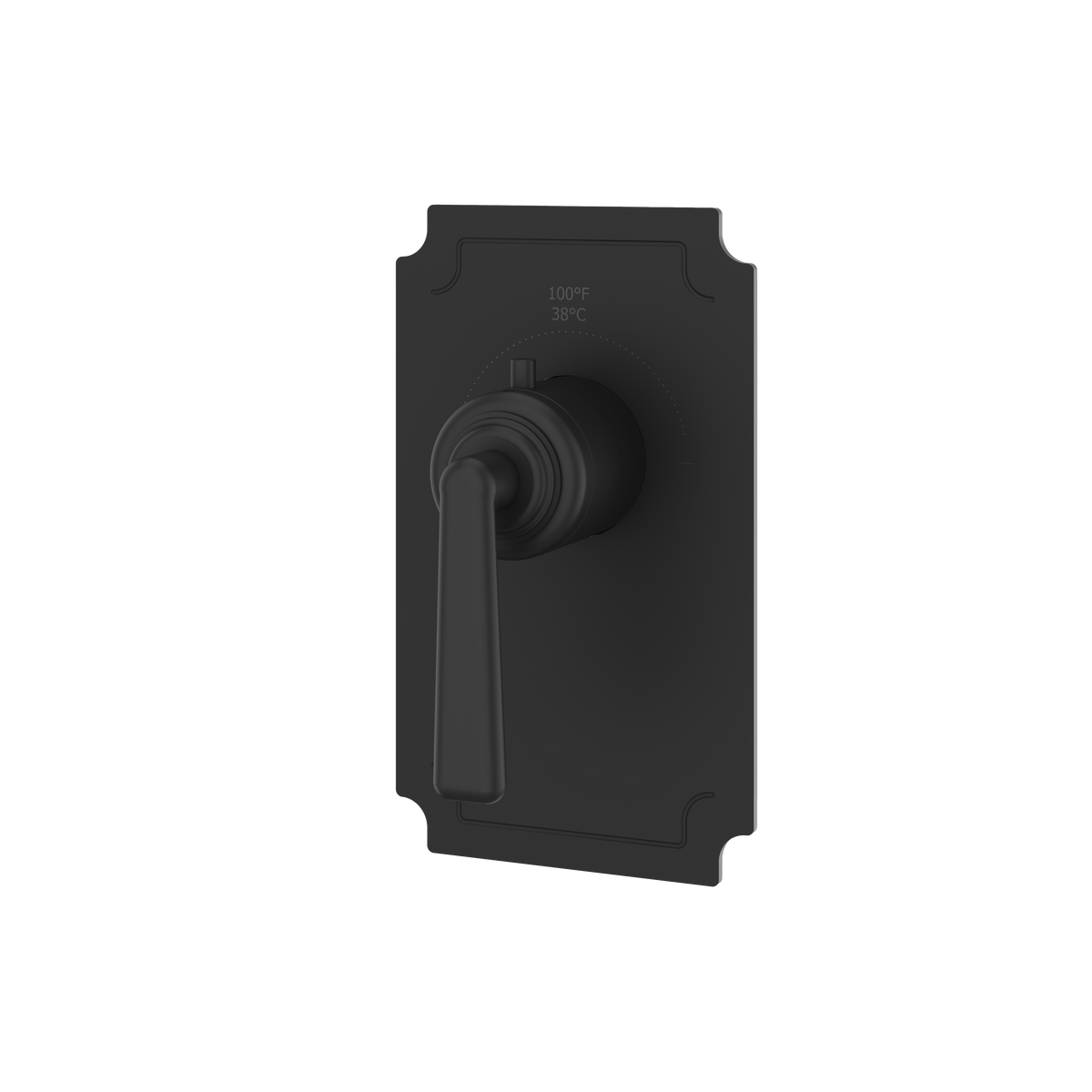 Aquabrass Forum Round Trim Set for Thermostatic Valve C3042 in black
