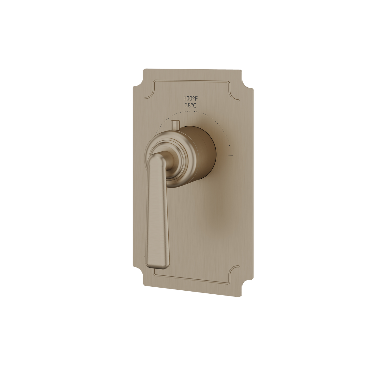 Aquabrass Forum Round Trim Set for Thermostatic Valve C3042 in brushed nickel