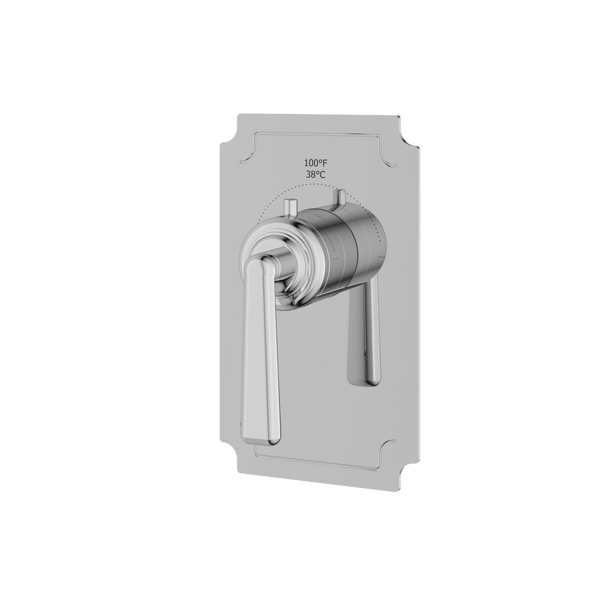 Aquabrass Forum Round Trim Set for Thermostatic Valve C3042 in polished chrome