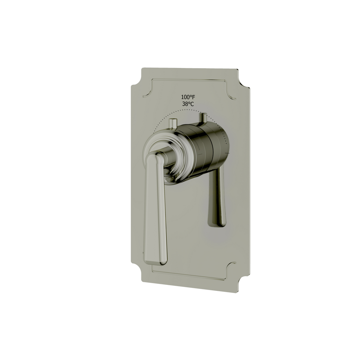 Aquabrass Forum Round Trim Set for Thermostatic Valve C3042 in polished nickel