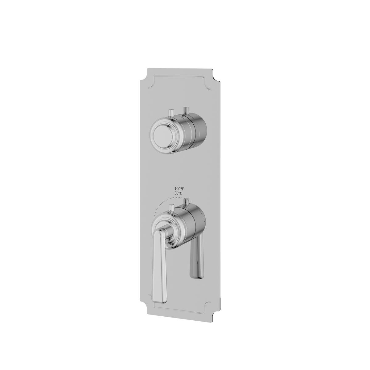 Aquabrass Forum Round Trim Set with Diverter for Thermostatic Valve 3-Way Non-shared C9342 in polished chrome