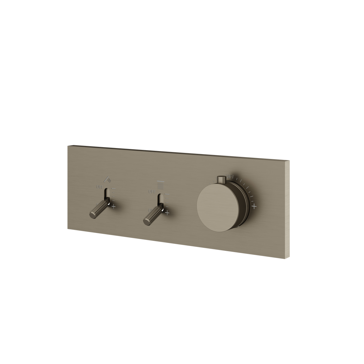 Aquabrass Dimmer 2-Way Shower Trim DI2W in brushed black chrome