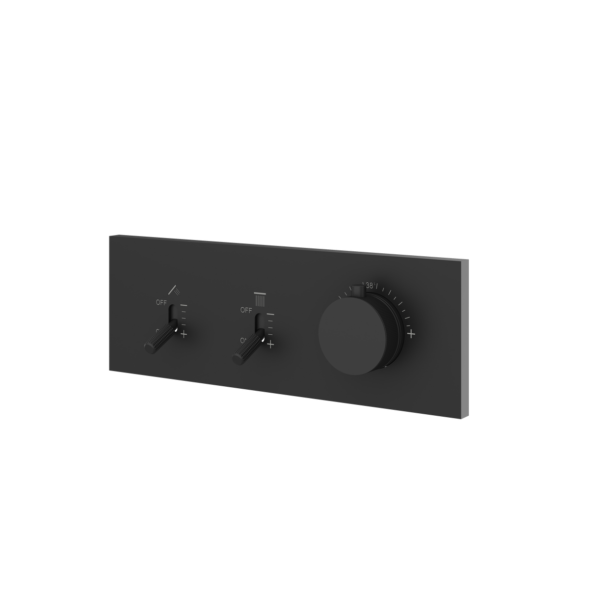 Aquabrass Dimmer 2-Way Shower Trim DI2W in black