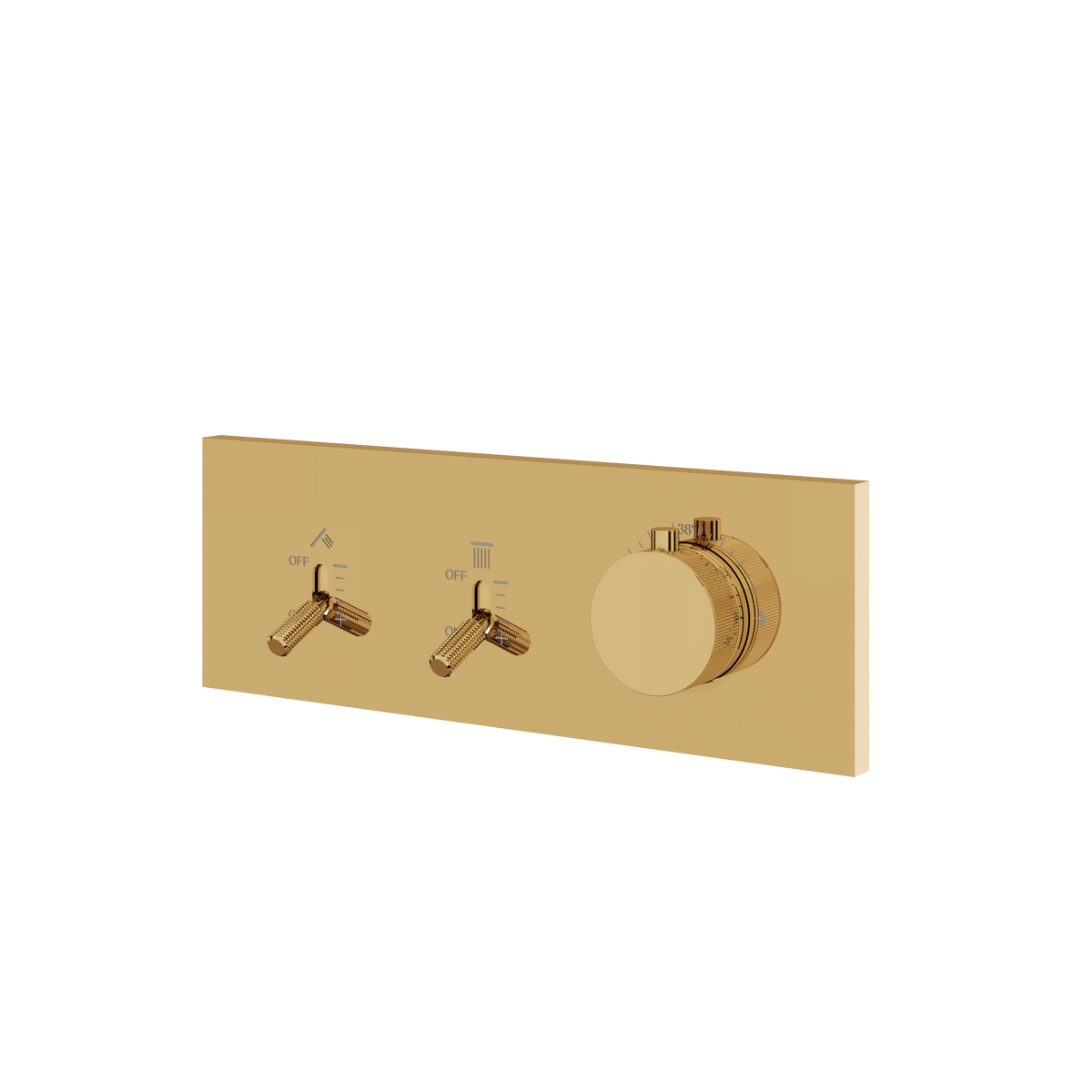 Aquabrass Dimmer 2-Way Shower Trim DI2W in polished gold