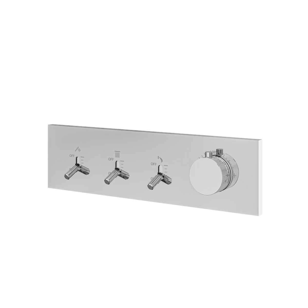 Aquabrass Dimmer 3-Way Shower Trim DI3W in polished chrome