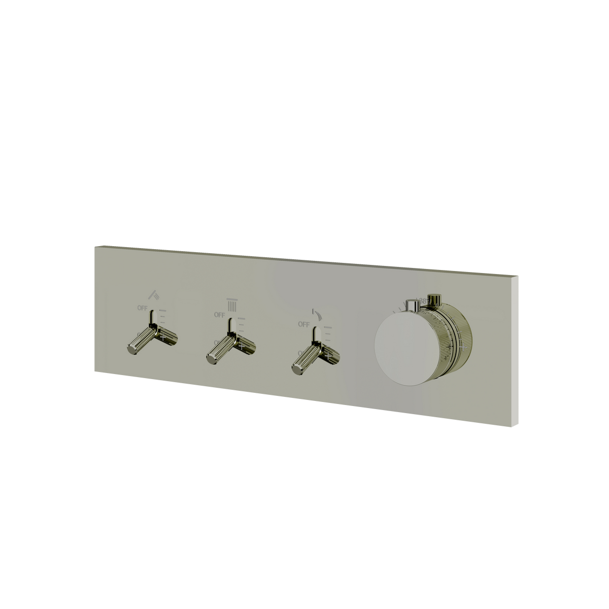 Aquabrass Dimmer 3-Way Shower Trim DI3W in polished nickel