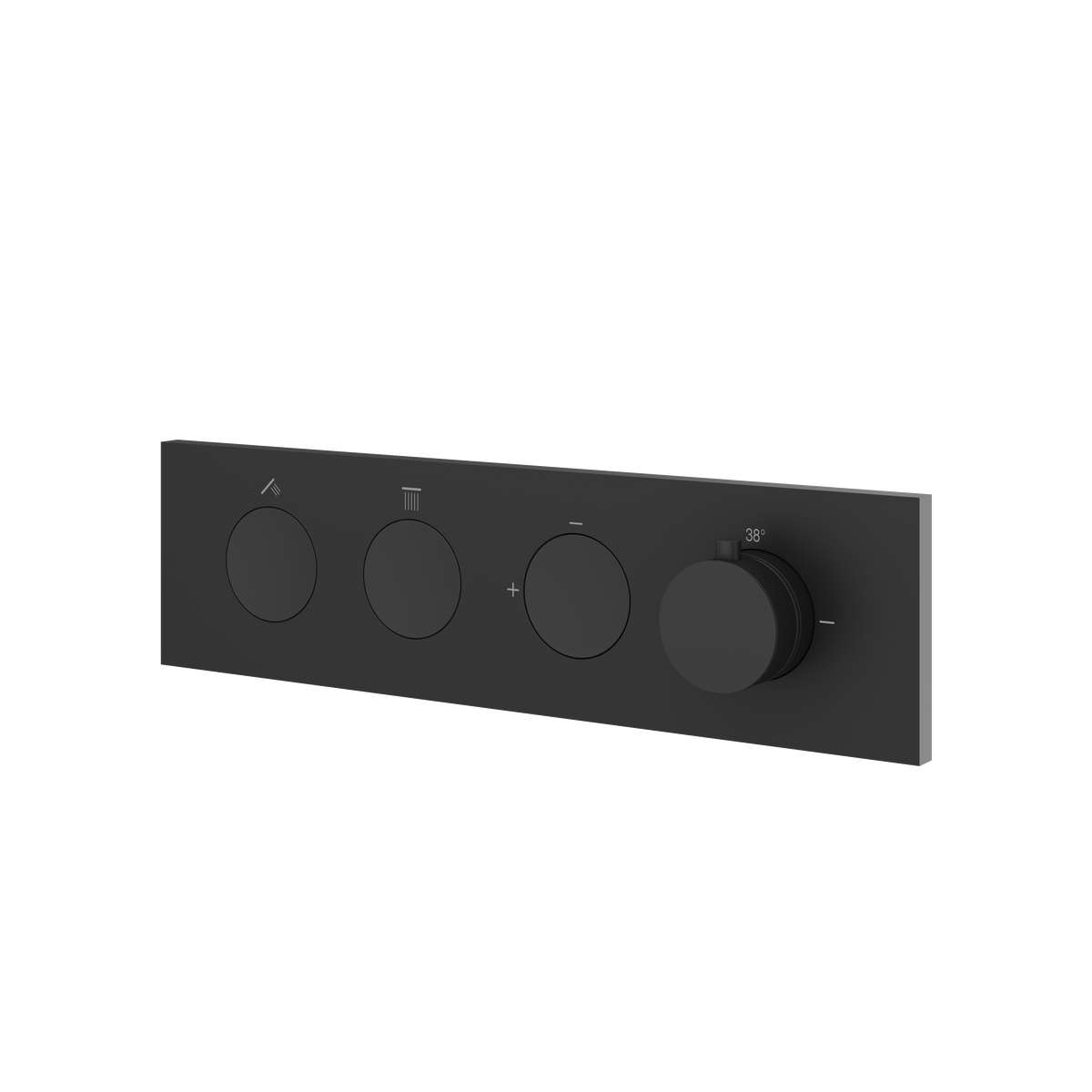 Aquabrass Flush 2-Way Shower Trim FL2W in black