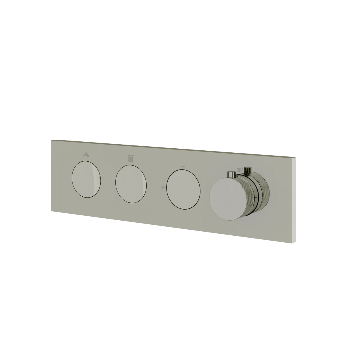 Aquabrass Flush 2-Way Shower Trim FL2W in polished nickel