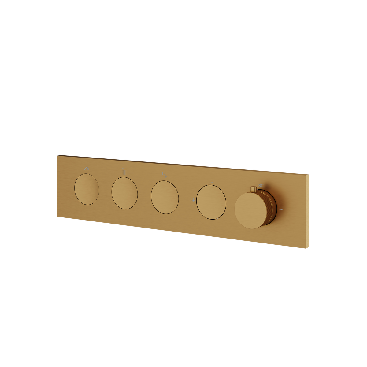 Aquabrass Flush 3-Way Shower Trim FL3W in brushed gold