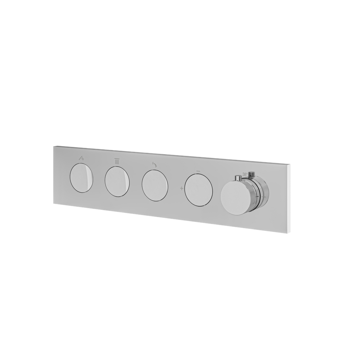 Aquabrass Flush 3-Way Shower Trim FL3W in polished chrome