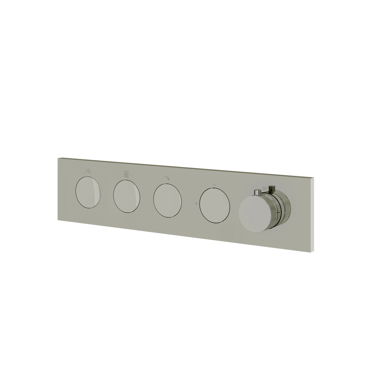 Aquabrass Flush 3-Way Shower Trim FL3W in polished nickel