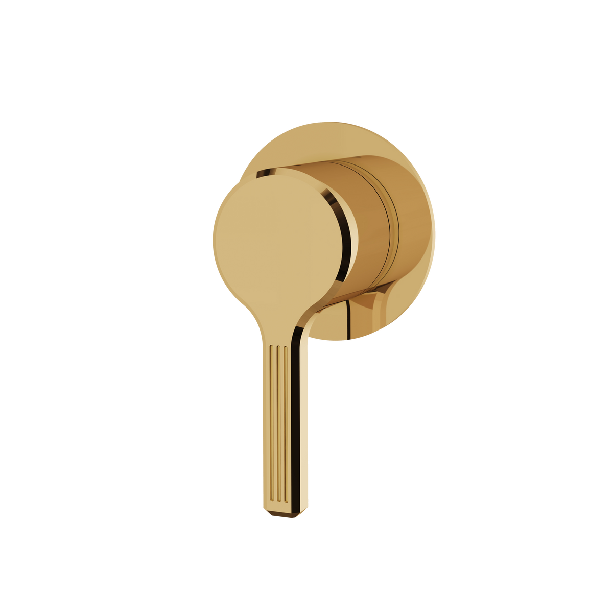 Aquabrass Ariston Round Trim for Shut-Off Valve R0647 in polished gold