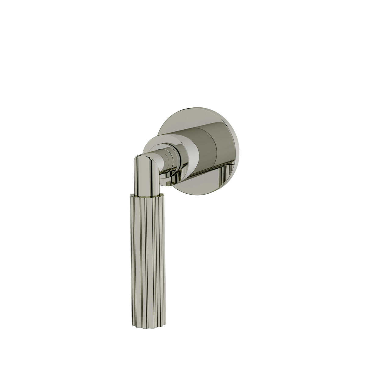 Aquabrass Montebello Round Trim Set for Shut-Off Valve R0649 in polished nickel