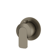 Aquabrass c67 Round Trim Set for Diverter Valve 3-Way Non-shared R1367 in brushed black chrome