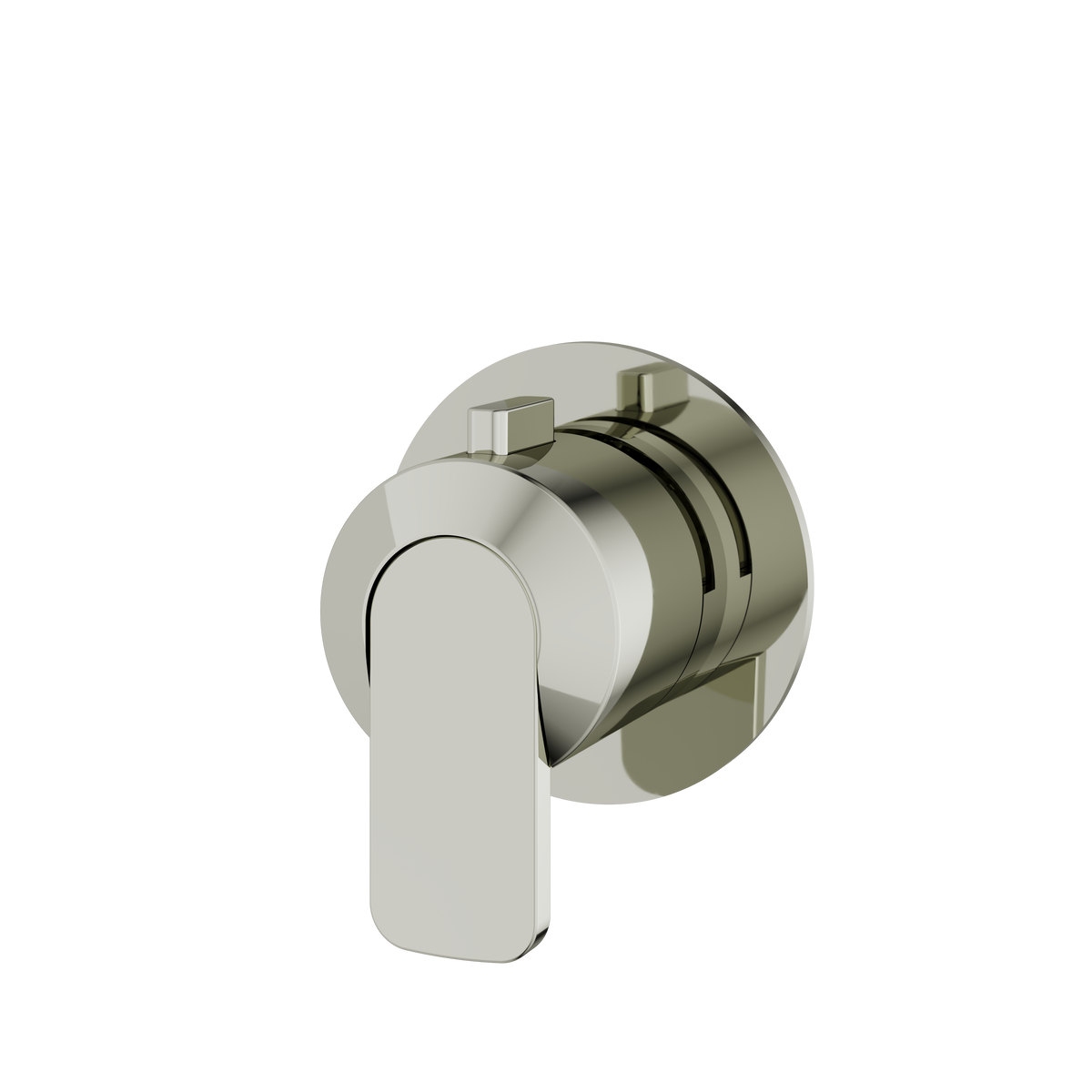 Aquabrass c67 Round Trim Set for Diverter Valve 3-Way Non-shared R1367 in polished nickel