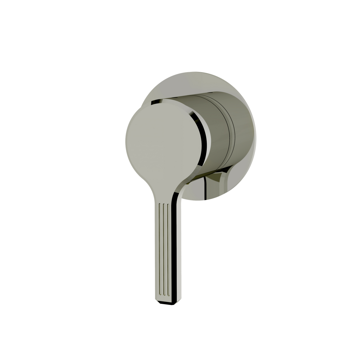 Aquabrass Ariston Round Trim Set for Diverter Valve 2-Way Shared R2247 in polished nickel
