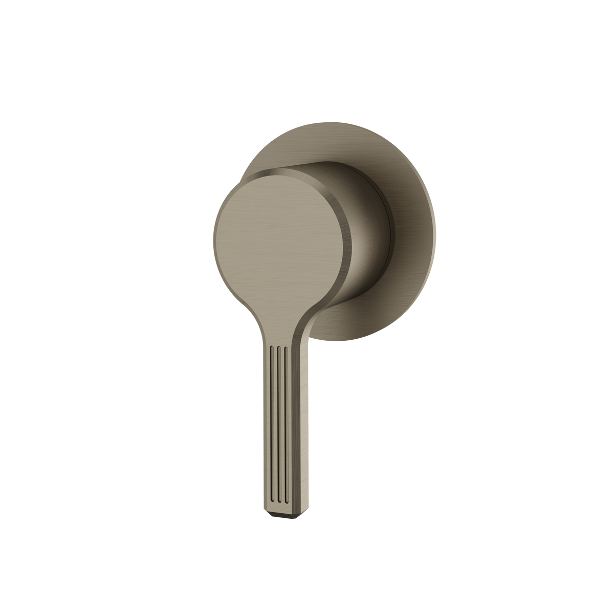 Aquabrass Ariston Round Trim Set for Diverter Valve 3-Way Shared R2347 in brushed black chrome