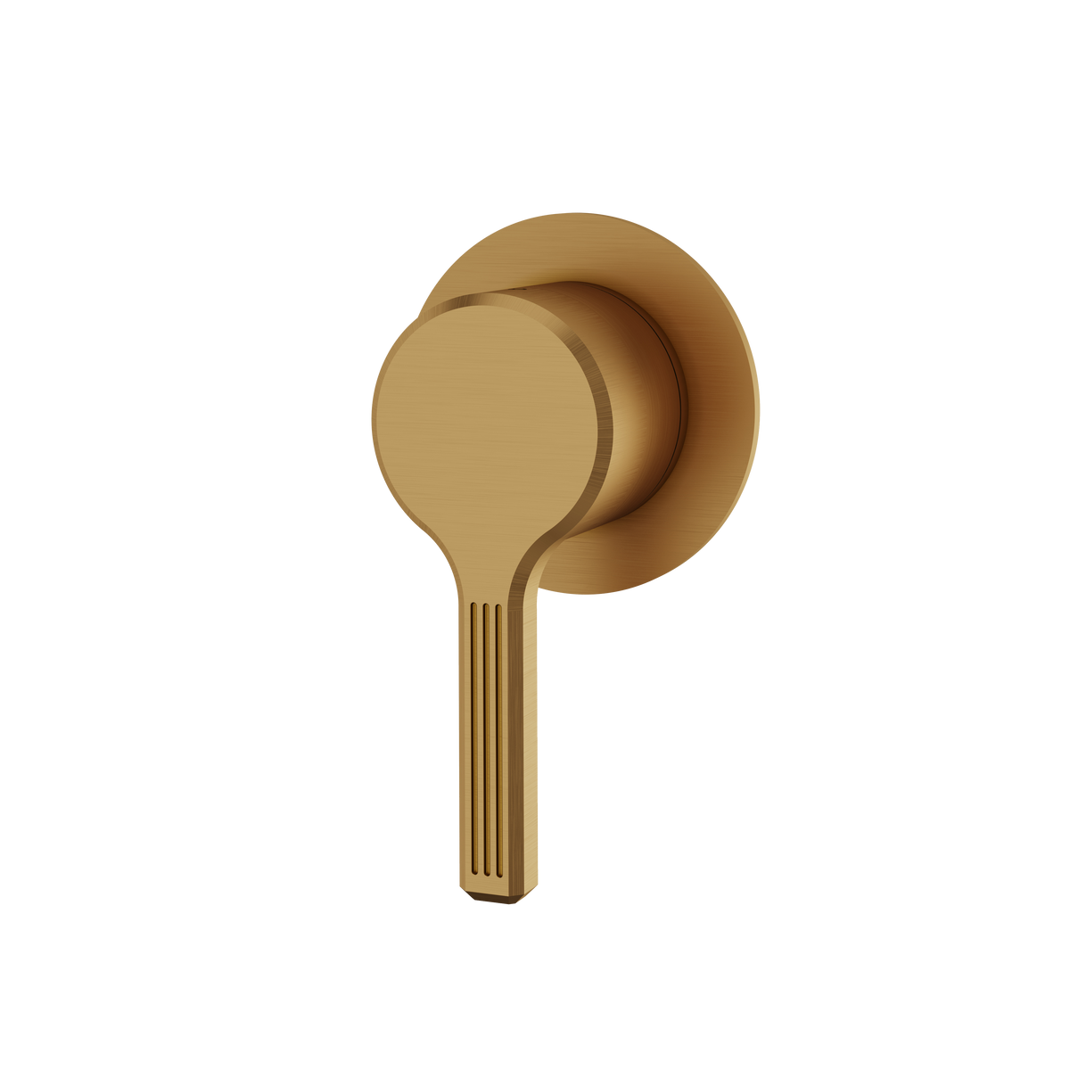 Aquabrass Ariston Round Trim Set for Diverter Valve 3-Way Shared R2347 in brushed gold