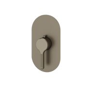 Aquabrass Ariston Round Trim Set for Thermostatic Valve R3047 in brushed black chrome