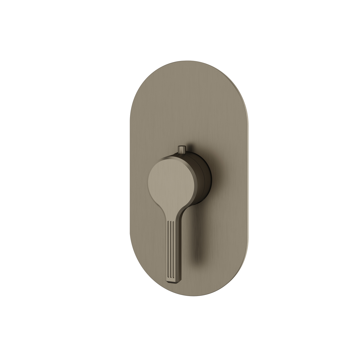 Aquabrass Ariston Round Trim Set for Thermostatic Valve R3047 in brushed black chrome
