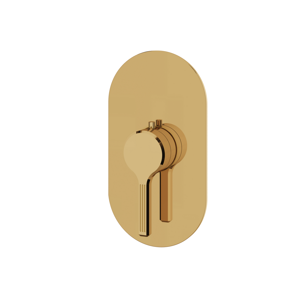Aquabrass Ariston Round Trim Set for Thermostatic Valve R3047 in polished gold