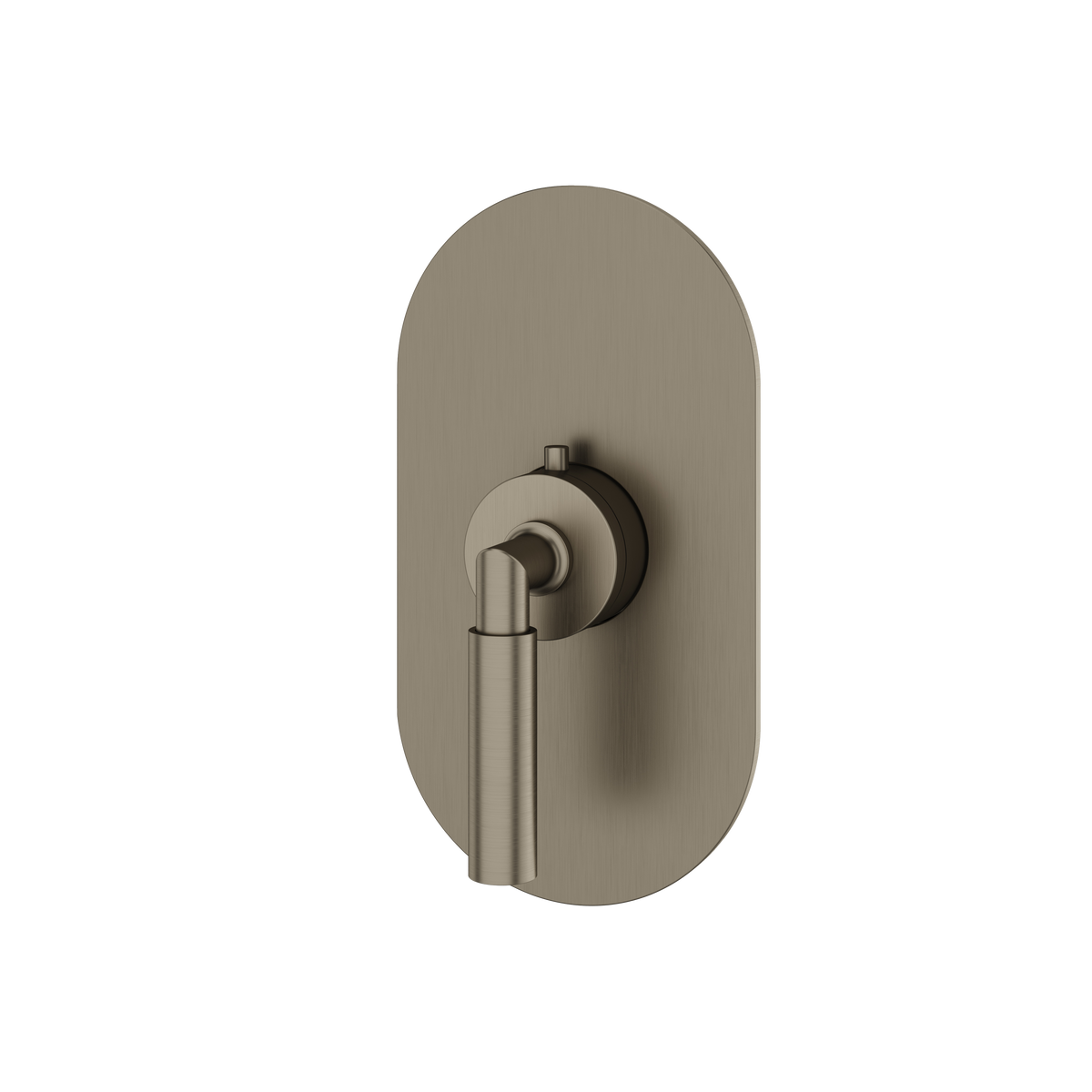 Aquabrass Aria Round Trim Set for Thermostatic Valve R3048 in brushed black chrome