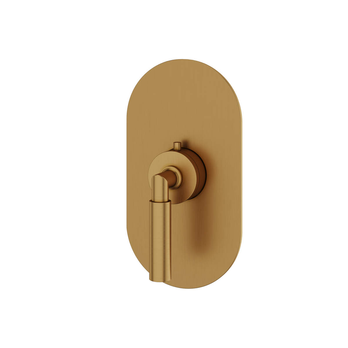 Aquabrass Aria Round Trim Set for Thermostatic Valve R3048 in brushed gold