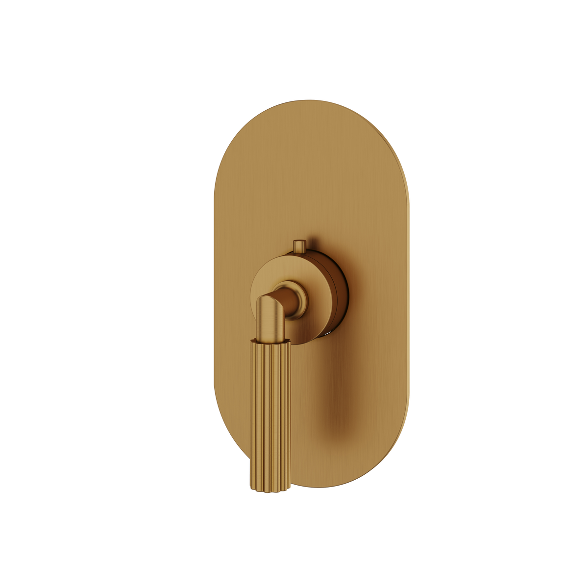 Aquabrass Montebello Round Trim Set for Shut-Off Thermostatic Valve R3049 in brushed gold