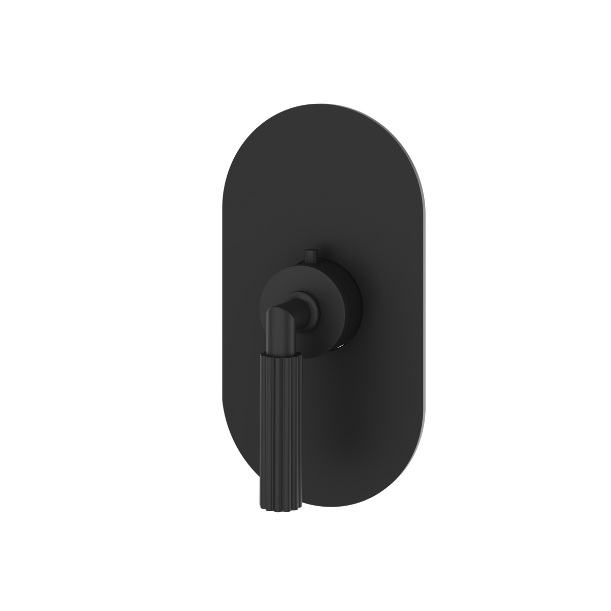 Aquabrass Montebello Round Trim Set for Shut-Off Thermostatic Valve R3049 in black