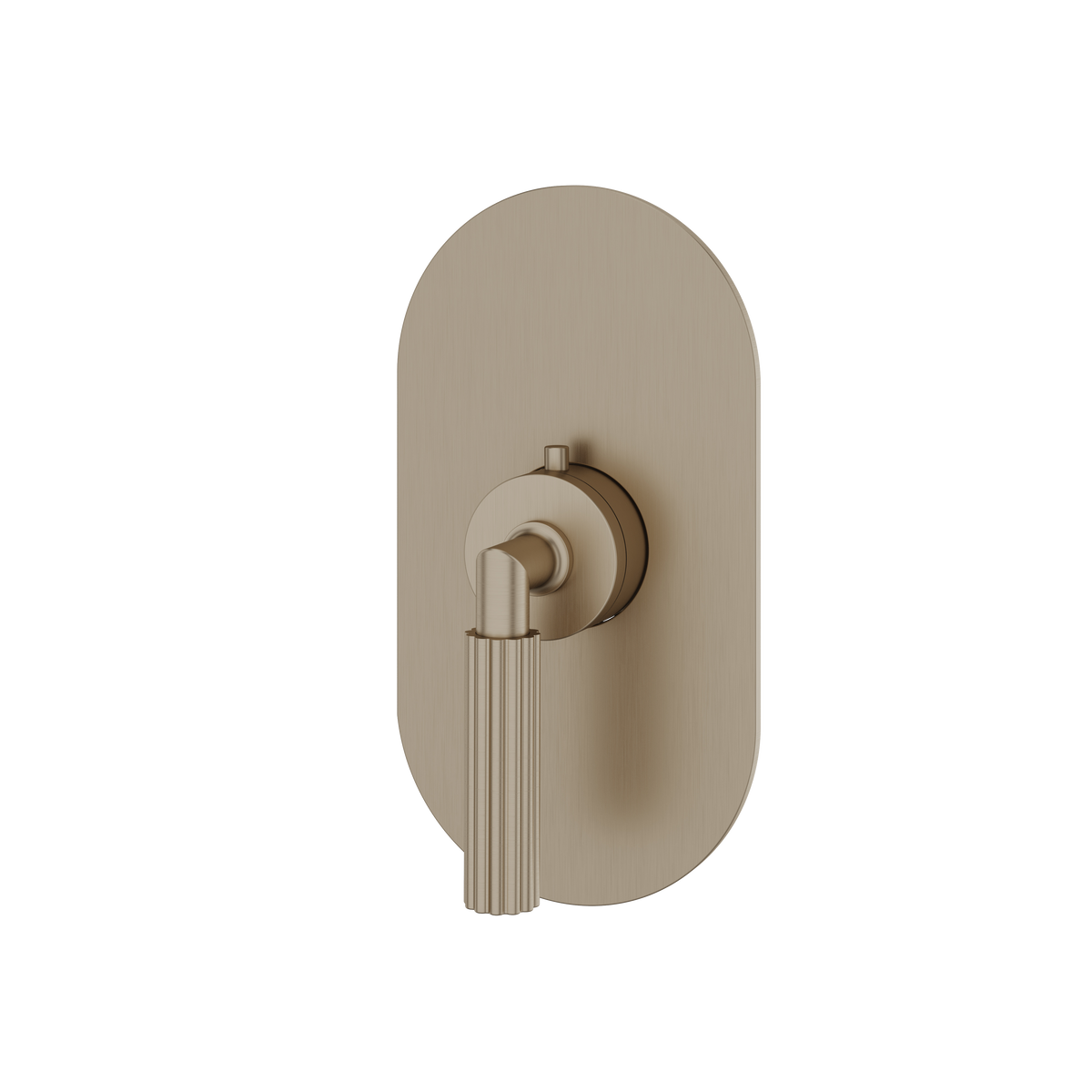 Aquabrass Montebello Round Trim Set for Shut-Off Thermostatic Valve R3049 in brushed nickel