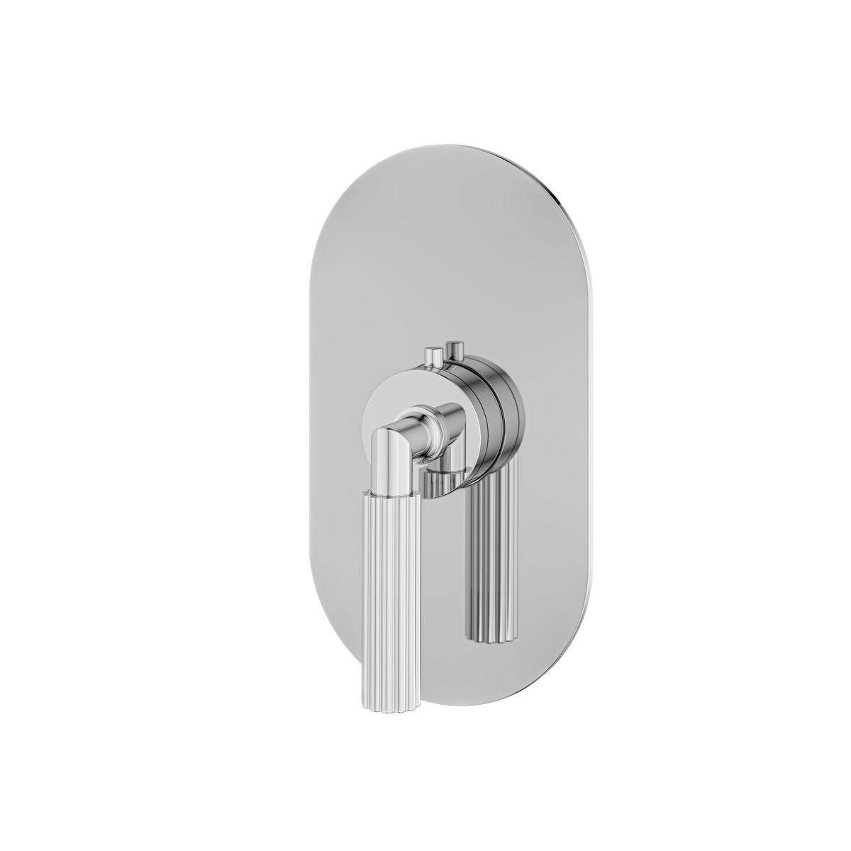 Aquabrass Montebello Round Trim Set for Shut-Off Thermostatic Valve R3049 in polished chrome