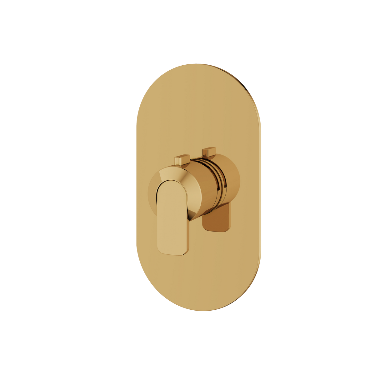 Aquabrass c67 Round Trim Set for Thermostatic Valve R3067 in polished gold