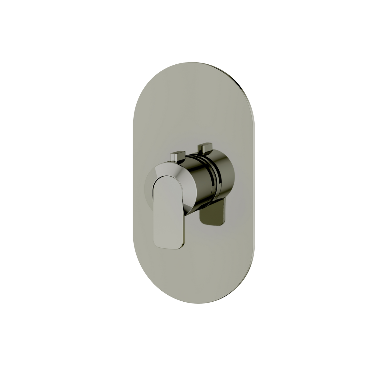 Aquabrass c67 Round Trim Set for Thermostatic Valve R3067 in polished nickel