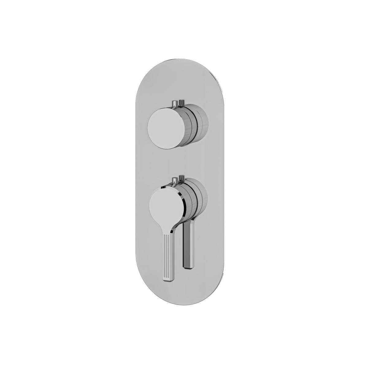 Aquabrass Ariston Round Trim Set for 1 Shut-Off Thermostatic Valve R3147 in polished chrome