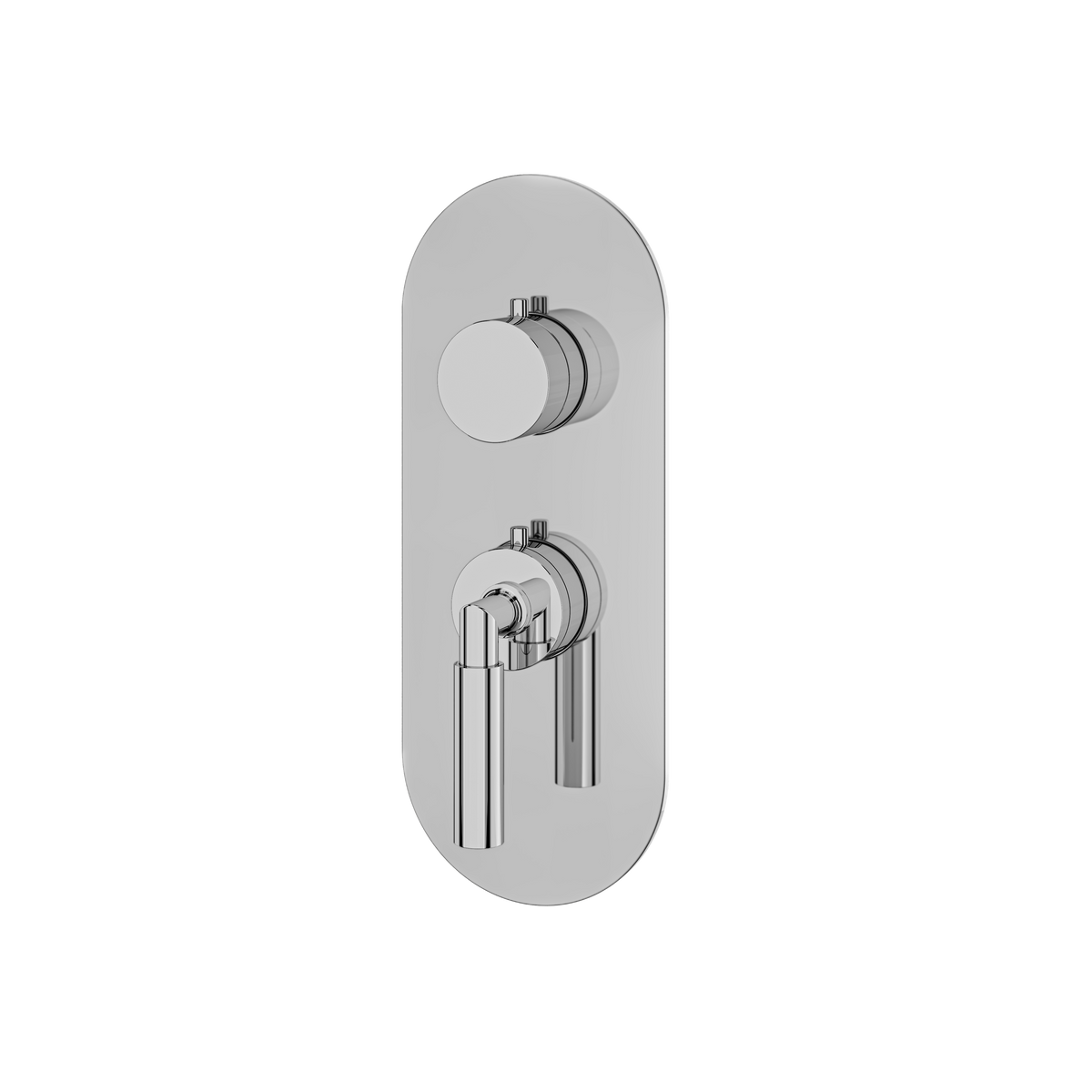 Aquabrass Aria Round Trim Set for 1 Shut-Off Thermostatic Valve R3148 in polished chrome