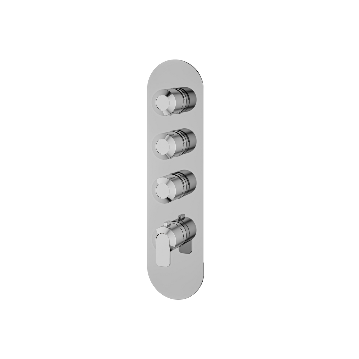 Aquabrass c67 Round Trim Set for 3 Shut-Off Thermostatic Valve R3367 in polished chrome