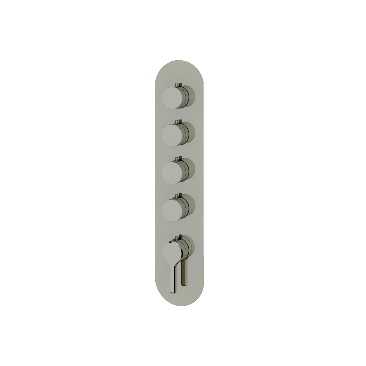 Aquabrass Ariston Round Trim Set for 4 Shut-Off Thermostatic Valve R3447 in polished nickel