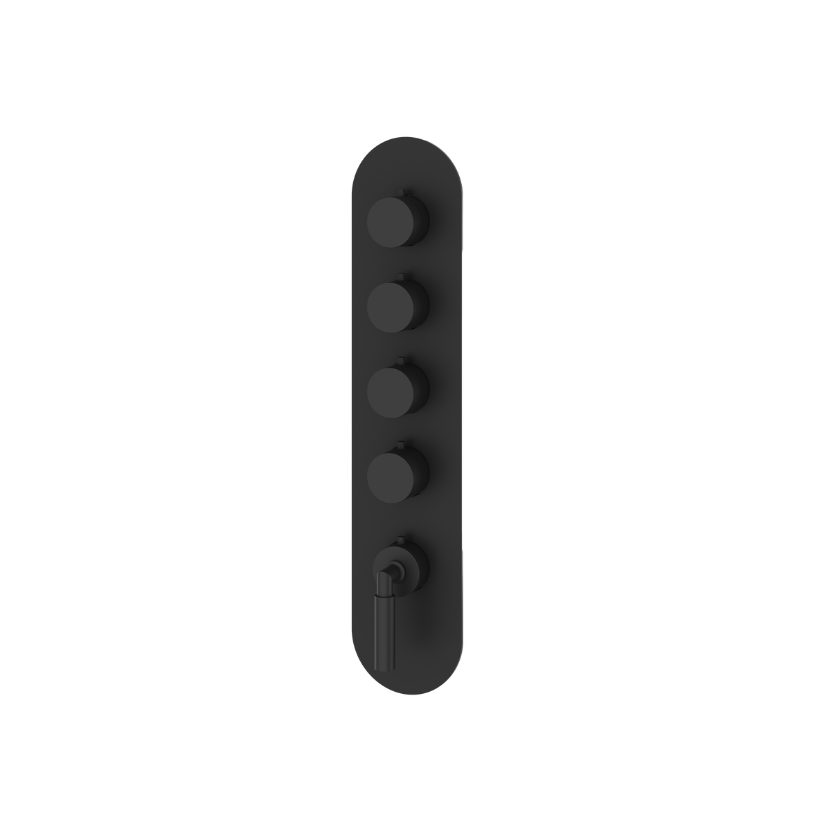 Aquabrass Aria Round Trim Set for 4 Shut-Off Thermostatic Valve R3448 in black