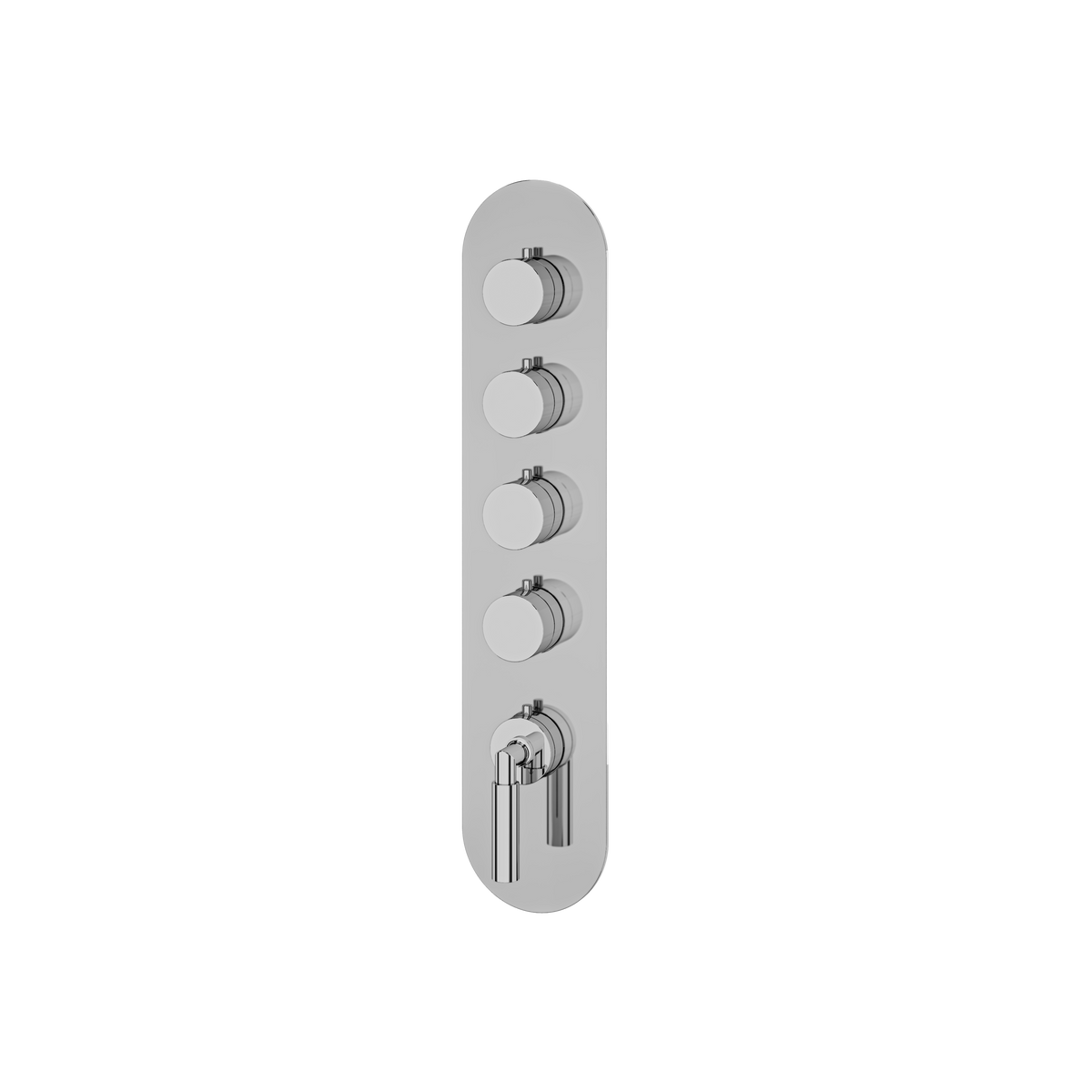 Aquabrass Aria Round Trim Set for 4 Shut-Off Thermostatic Valve R3448 in polished chrome