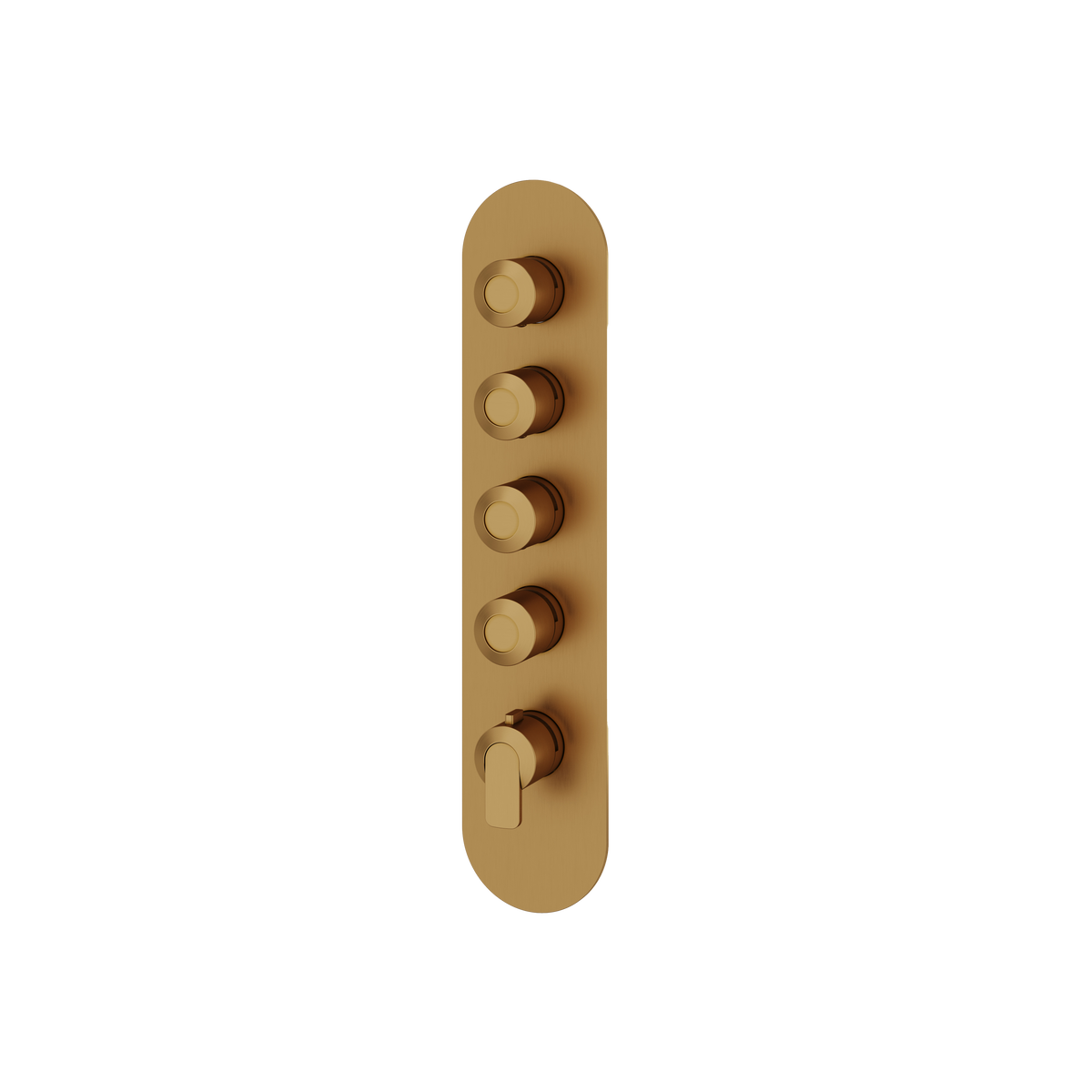 Aquabrass c67 Round Trim Set for 4 Shut-Off Thermostatic Valve R3467 in brushed gold
