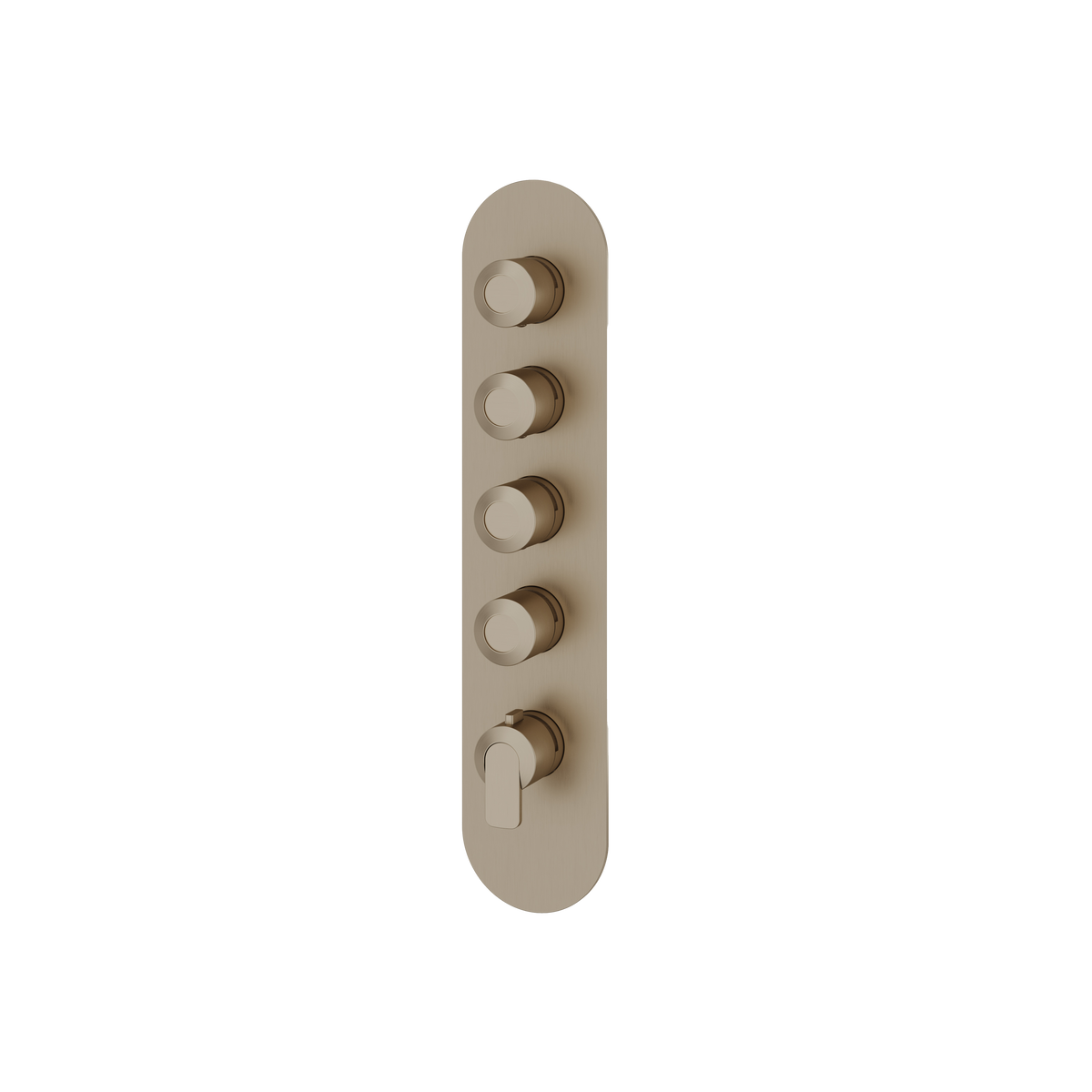Aquabrass c67 Round Trim Set for 4 Shut-Off Thermostatic Valve R3467 in brushed nickel