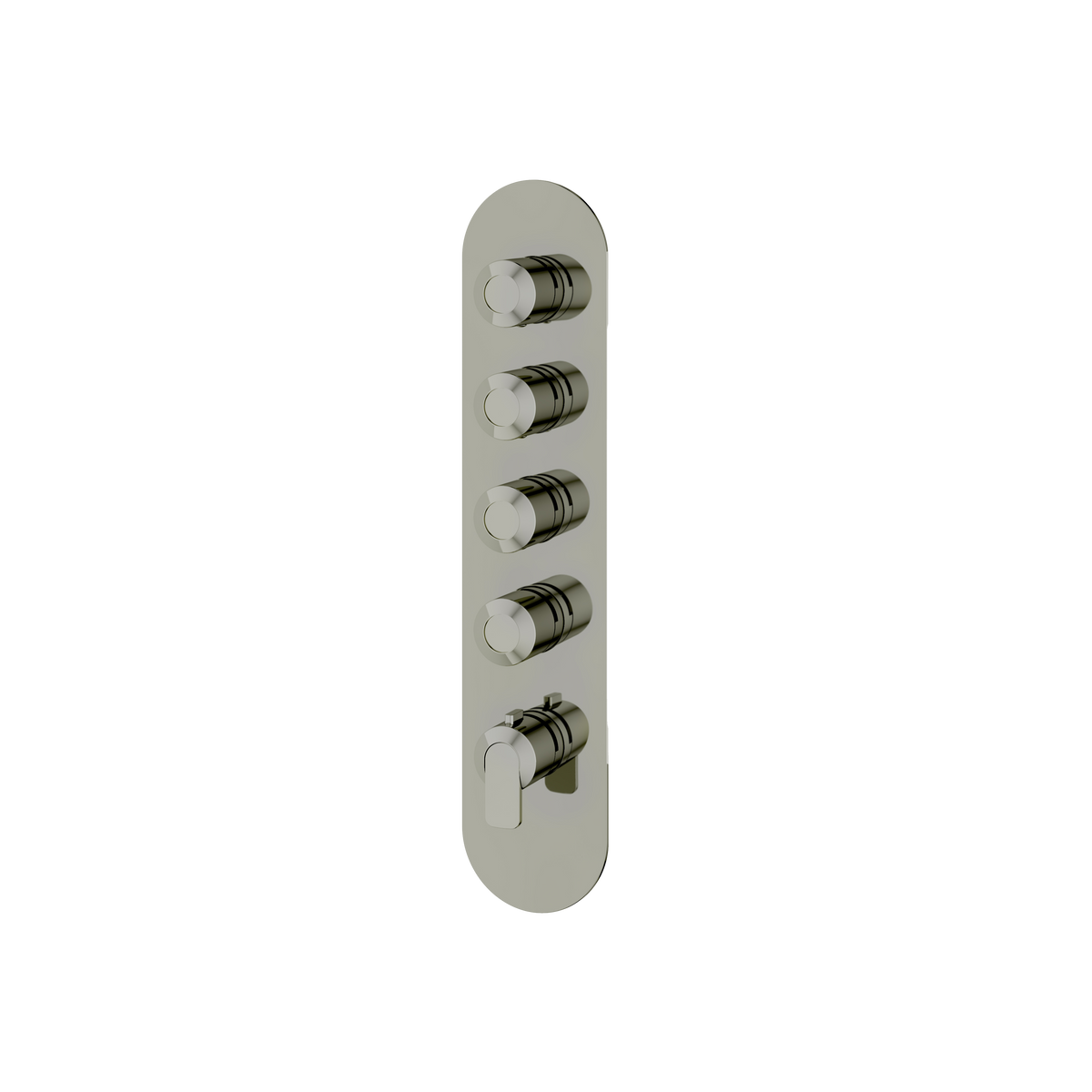 Aquabrass c67 Round Trim Set for 4 Shut-Off Thermostatic Valve R3467 in polished nickel