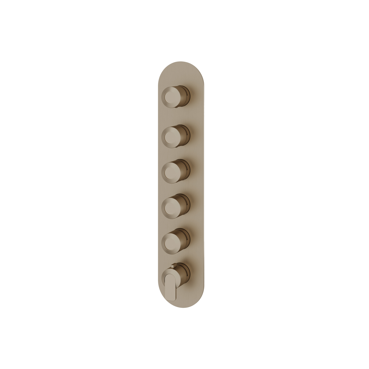 Aquabrass c67 Round Trim Set for 5 Shut-Off Thermostatic Valve R3567 in brushed nickel