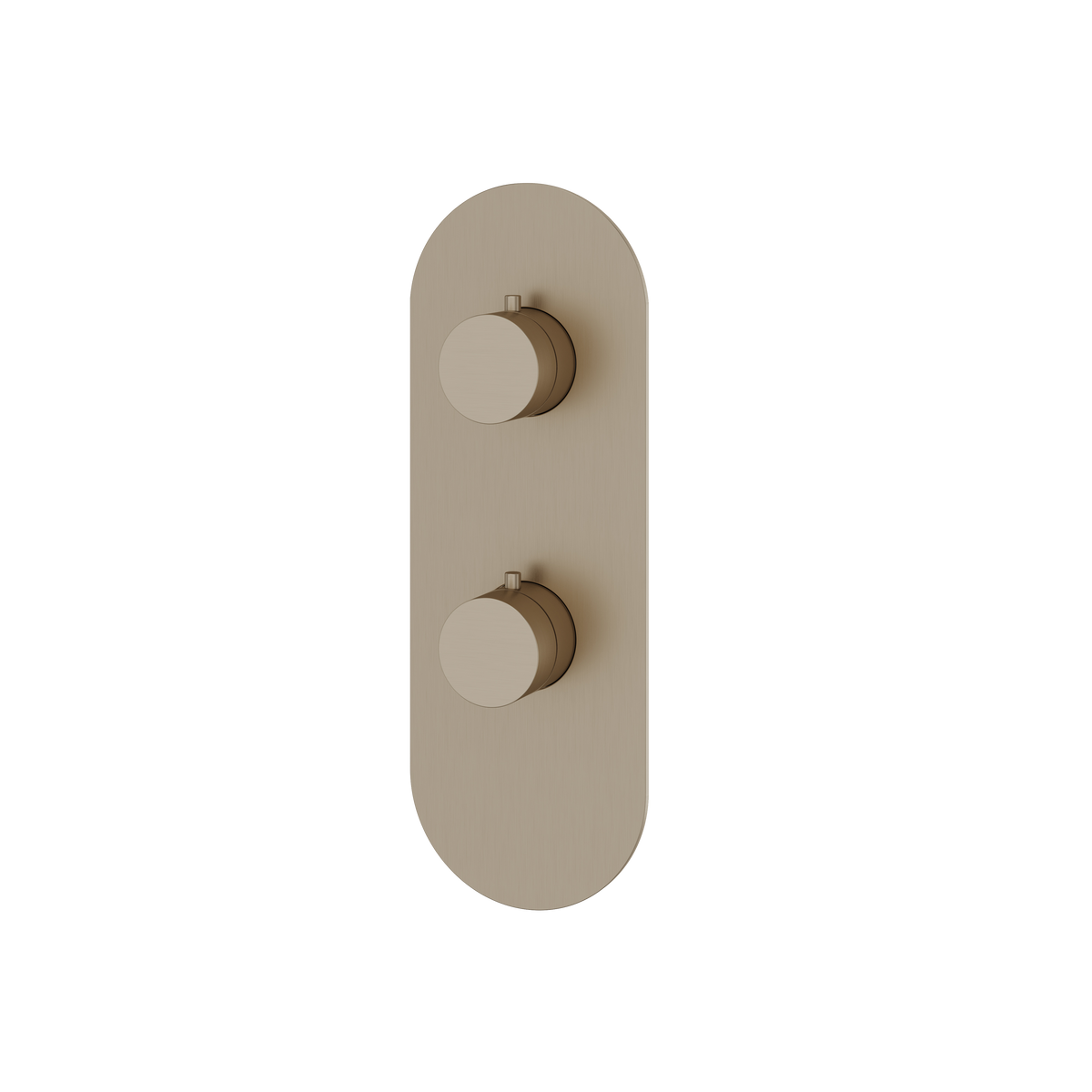 Aquabrass Trim Sets Round Trim Set 2-Way Shared R8295 in brushed nickel