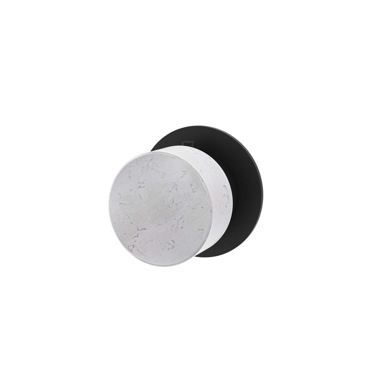 Aquabrass Marmo Round Trim for Shut-Off Valve RM06BC in white carrara black