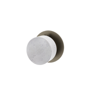 Aquabrass Marmo Round Trim Set for Diverter Valve 2-Way Non-shared RM82BC in white carrara brushed black chrome