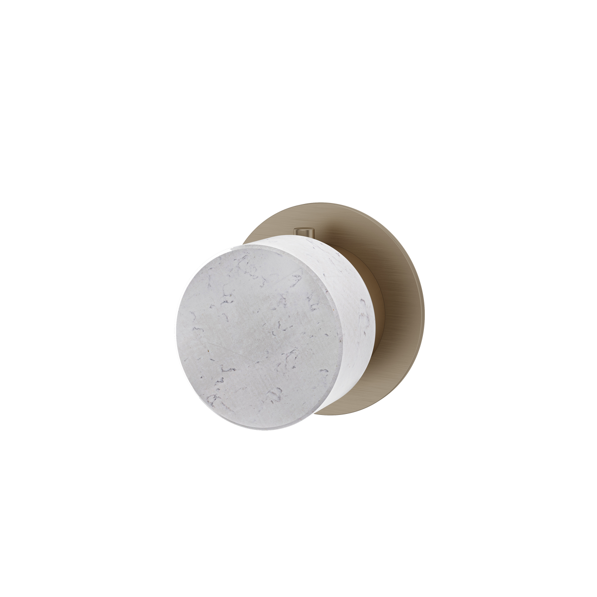 Aquabrass Marmo Round Trim Set for Diverter Valve 2-Way Non-shared RM82BC in white carrara brushed nickel