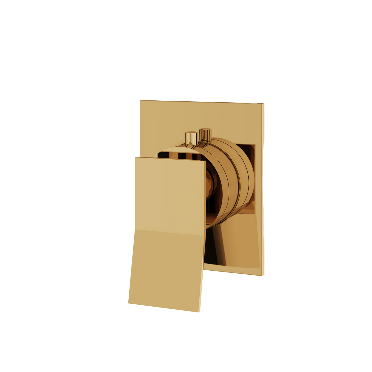 Aquabrass Chicane Square Trim Set for Diverter Valve 2-Way Non-shared S1219 in polished gold