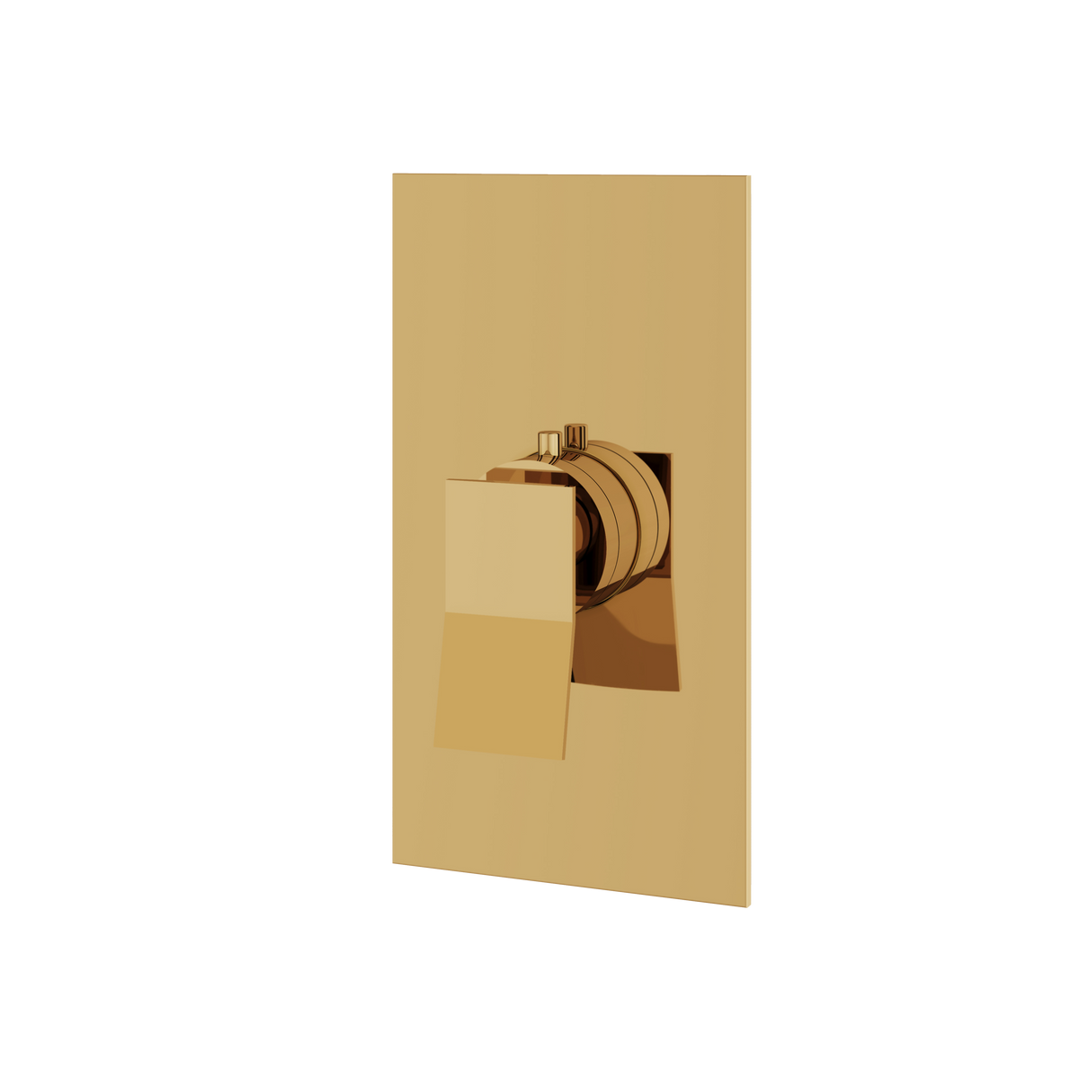 Aquabrass Chicane Square Trim Set for Thermostatic Valve S3019 in polished gold