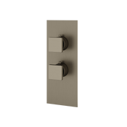 Aquabrass Trim Sets Square Trim Set S3195 in brushed black chrome